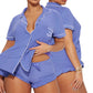 Women's Comfortable Pajamas Short-sleeved Pocket Letters