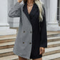 Women's Black And White Plaid Suit Jacket Women