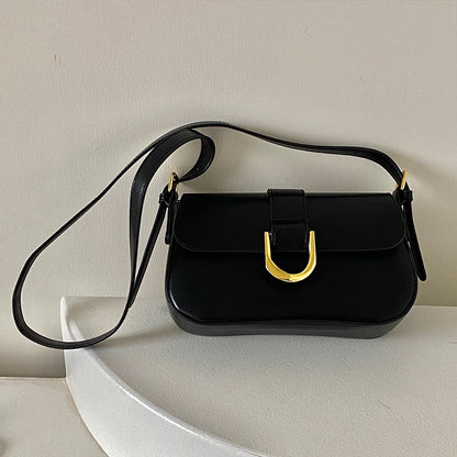 Borsa in pelle verniciata lucida di alta qualità da donna retrò