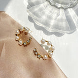 Orecchini di perle naturali all'ingrosso in argento sterling 925 stile Frosty