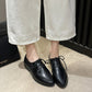 Scarpe da donna a punta con lacci in stile britannico, casual, con bocca bassa