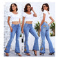 Damen Flared Jeans Damen 3D Stickerei