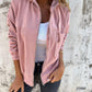 Corduroy Hooded Zip-up Jacket With Pockets Fashion