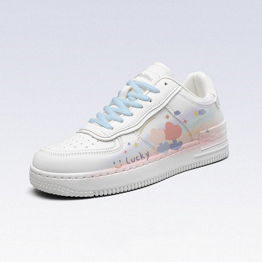 Low-Top Sommer Neue atmungsaktive vielseitige einlagige Schuhe weiße Schuhe