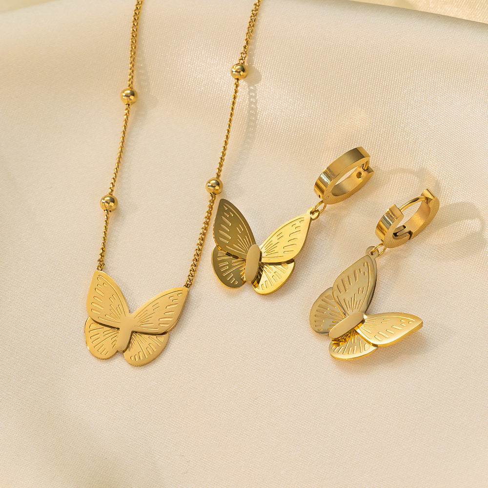 Collana in acciaio inossidabile Orecchini Gioielli da donna Completo