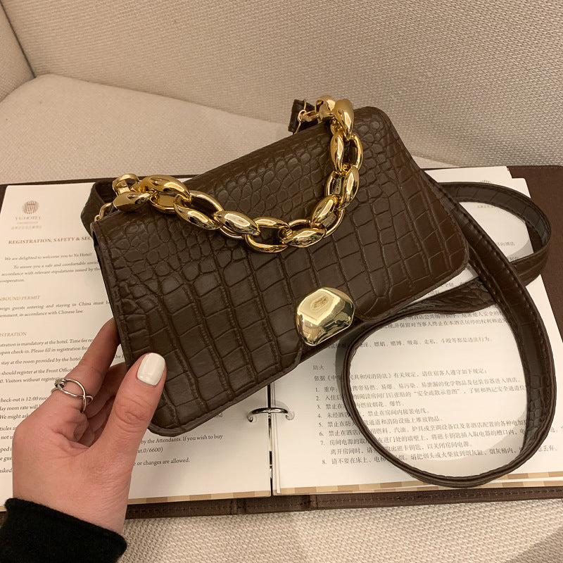 Retro Messenger Bag Einfache kleine quadratische Tasche