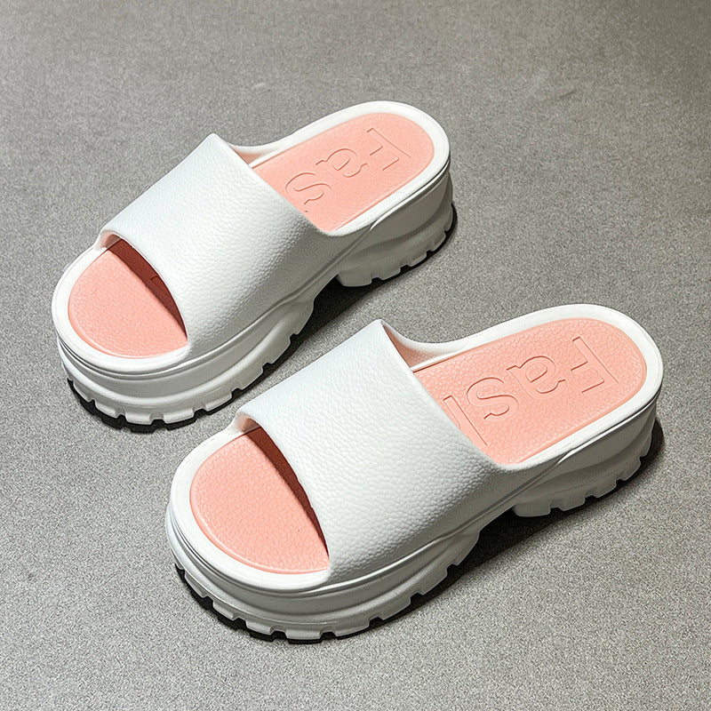 Ciabatte da spiaggia casual alla moda da donna con plateau