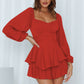 Women Jumpsuit Short Puff Sleeve Fashion Ruffle Shorts