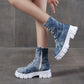 Britischer Stil Neue Net Red Korean Casual Schnürstiefeletten