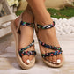 Übergröße Damenschuhe Modische flache Sandalen mit dünnem Riemen