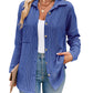 Camicia a maniche lunghe con tasca a contrasto a righe