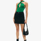 Sexy Deep V Hanging Neck -back Sleeveless Slim Body