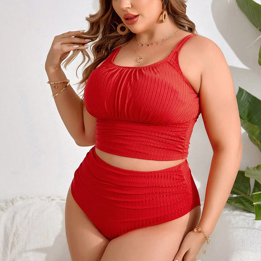 Costume da bagno bikini da spiaggia taglie forti per donna