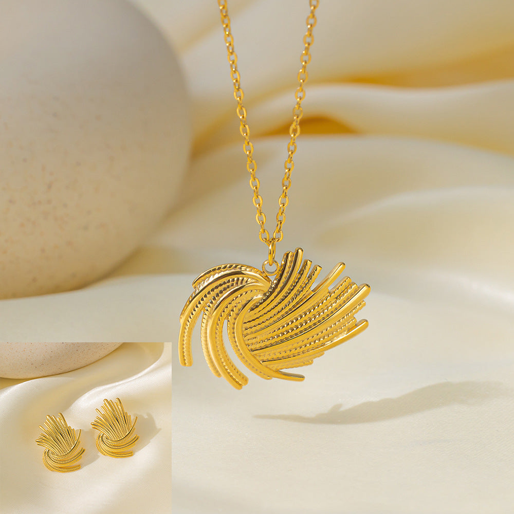 Collana in acciaio inossidabile Orecchini Gioielli da donna Completo