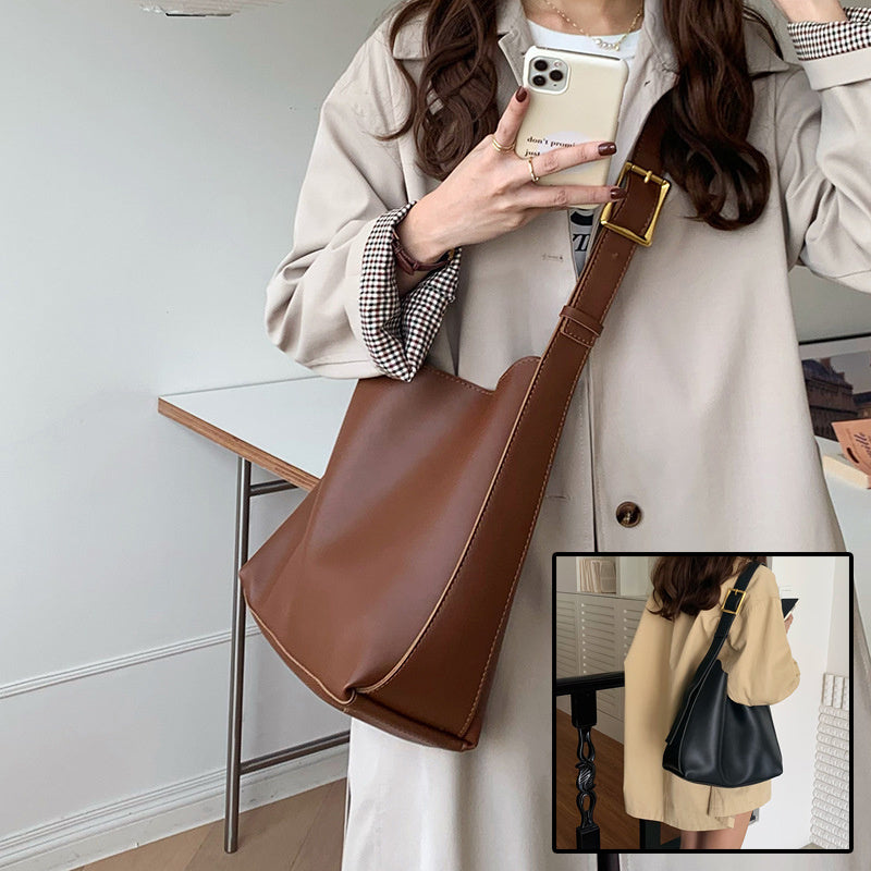 Borsa a tracolla da donna, borsa a mano alla moda, borsa a tracolla, borsa in pelle PU minimalista da donna