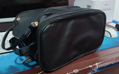 Borse per il trucco Borsa portaoggetti portatile in pelle PU per prodotti per la cura della pelle