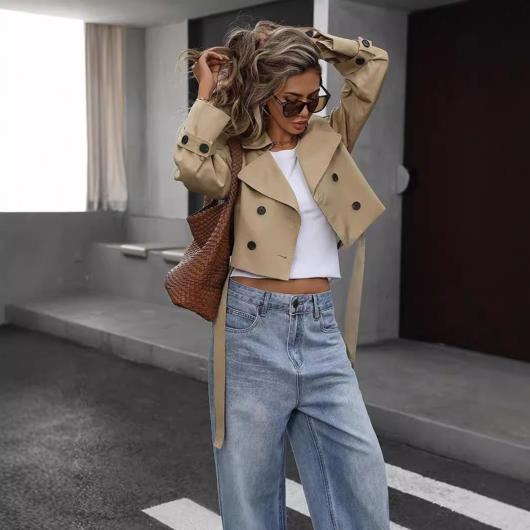 Giacca da uomo autunno-inverno europea e americana, temperamento casual, doppiopetto
