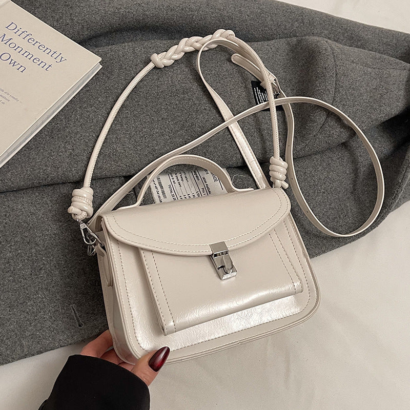 Lässige kleine quadratische Umhängetasche Retro tragbare Messenger Handtaschen für Frauen