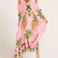 Spring V-neck Print Loose Fashion Dress