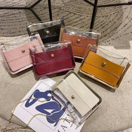 Simple Jelly Fashionable Solid Color All-matching Shoulder Messenger Bag