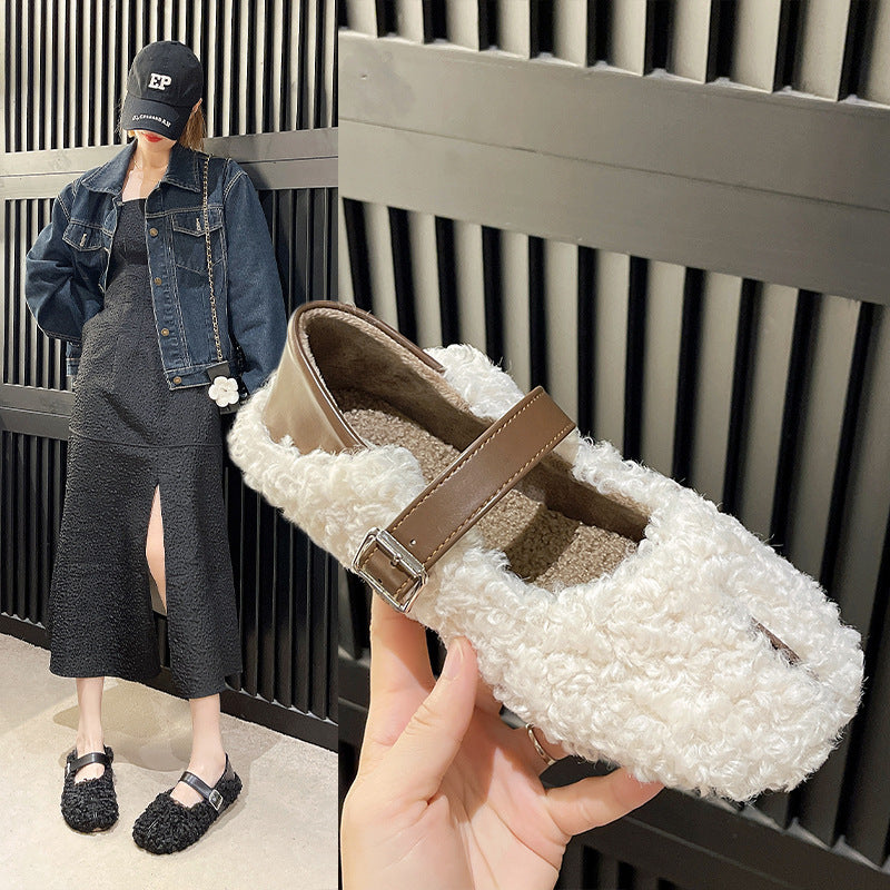 Round Head Low-cut Gommino Pumps Women