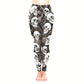 Leggings sportivi a vita alta con stampa teschio gotico