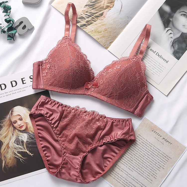 Biancheria intima da donna senza anello in acciaio sezione sottile raccogliere pizzo sexy