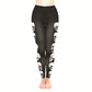 Leggings sportivi a vita alta con stampa teschio gotico