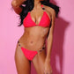 Crystal Diamond Bikini Solid Color Women