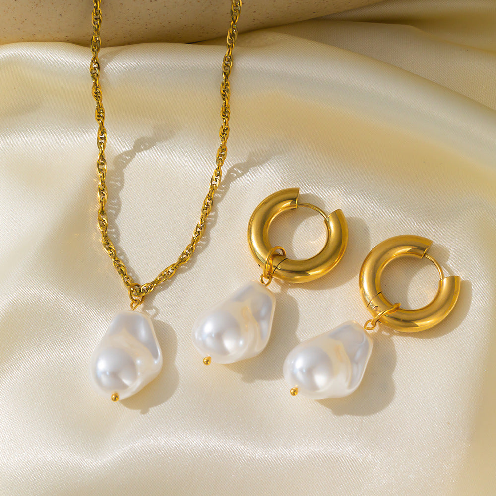 Collana in acciaio inossidabile Orecchini Gioielli da donna Completo