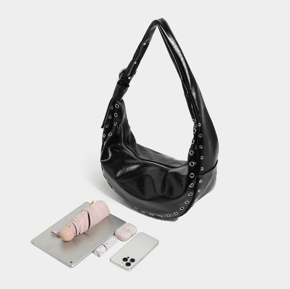 Borsa a tracolla retrò grande capacità, monospalla, sottobraccio, stile gnocco