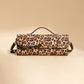 Borsa da pranzo con stampa leopardata retrò da donna