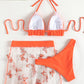Push Up Korean Style Three Piece Split Swimsuit Bikini