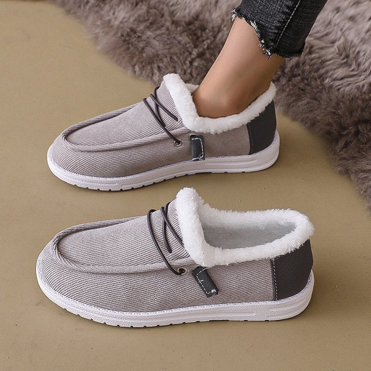 Women's Fleece-lined Warm Winter Thick-soled Fur Snow Boots