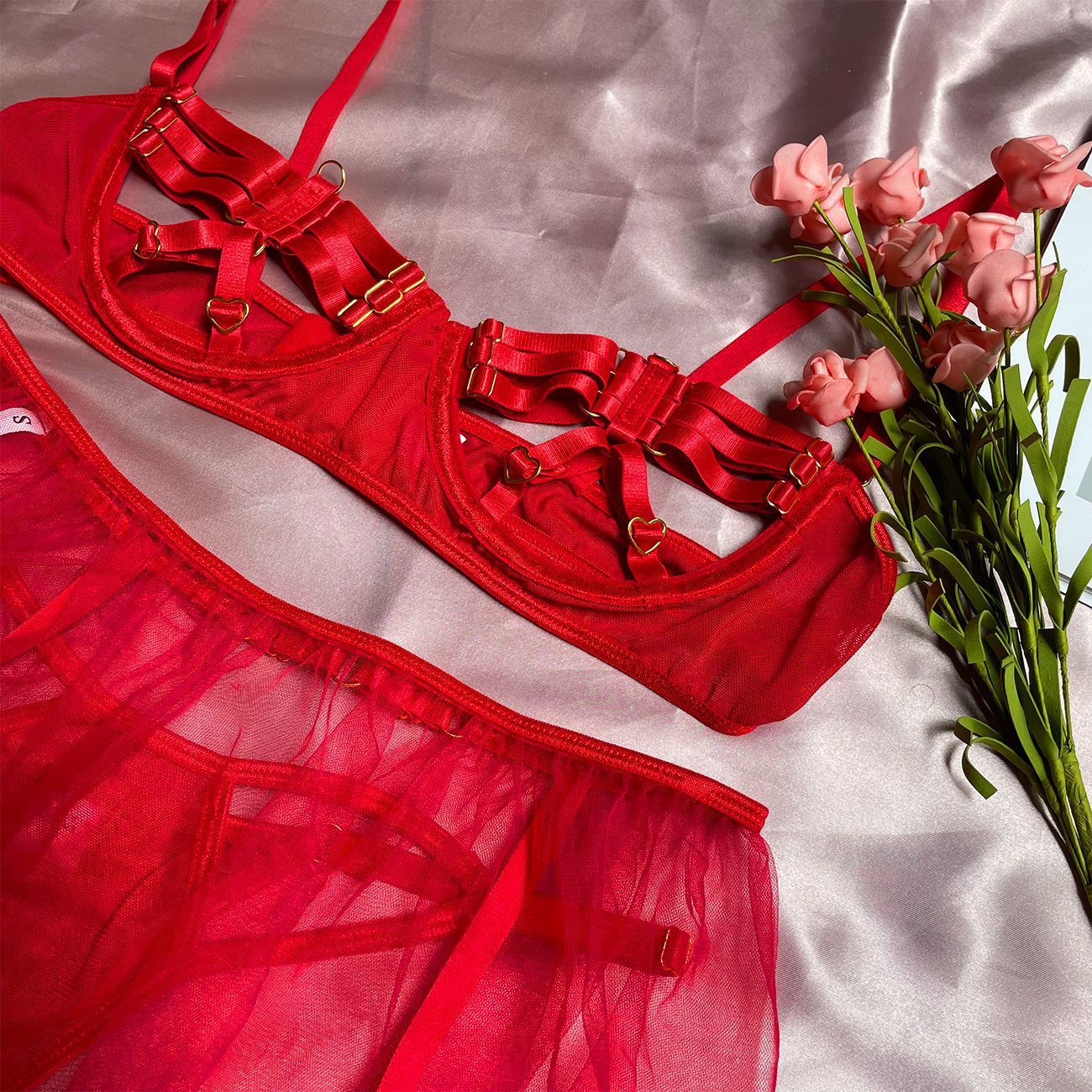 Biancheria intima pesante con lacci alla moda da donna