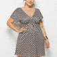 Women Summer Print Dress Casual Deep V Neck Beach