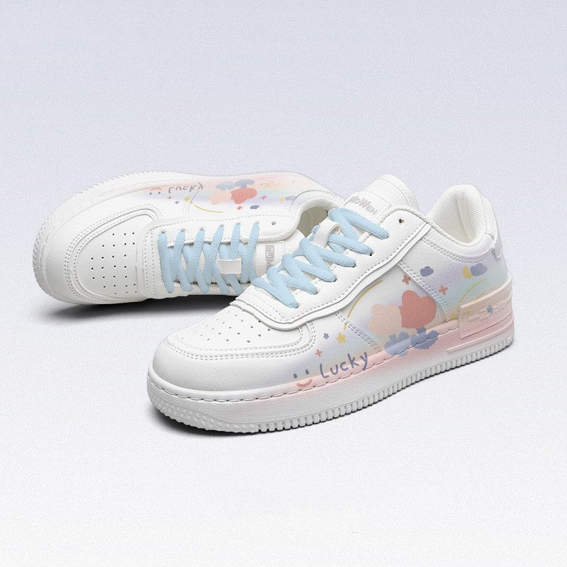 Low-Top Sommer Neue atmungsaktive vielseitige einlagige Schuhe weiße Schuhe