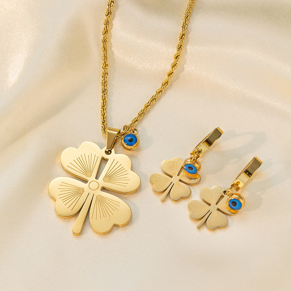 Collana in acciaio inossidabile Orecchini Gioielli da donna Completo