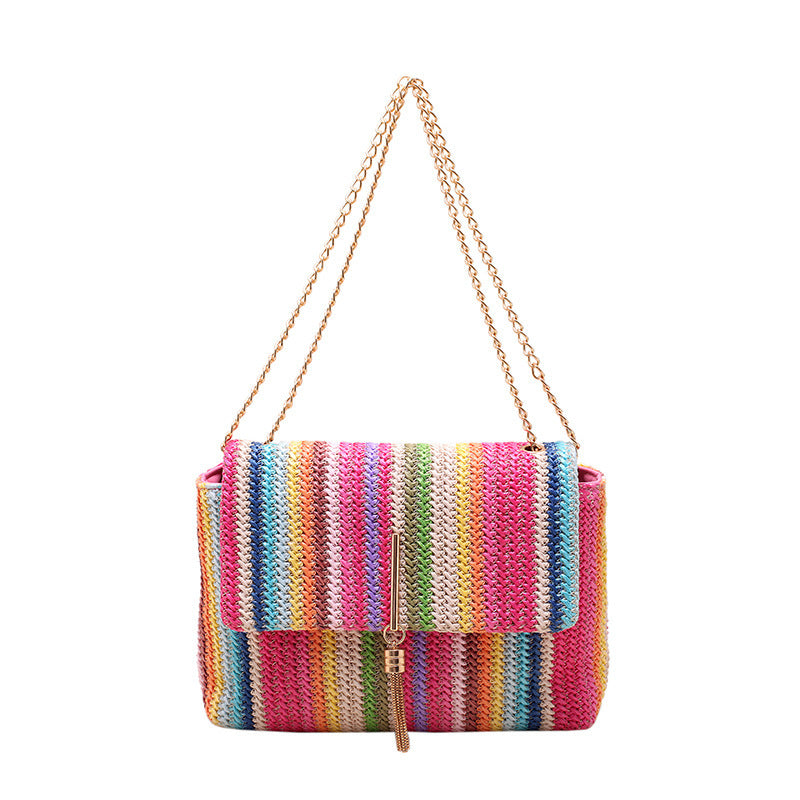 Women's Simple Fashion Rainbow Shoulder Bag