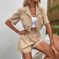 Cardigan a maniche corte con coulisse da donna