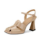 Damen Sandalen mit wasserdichter Plattform und klobigem Absatz