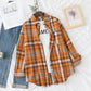 Women's Casual Design Brushed Plaid Shirt