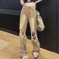 Lässige All-Match-Retro-Hose für Damen mit geradem Bein