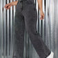 Bestickte Jeans Hohe Taille Gerade Lose Freizeithose Frauen