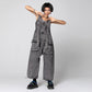 Plus Size Trendy Brand Denim Overalls Overalls
