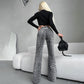 Schmale Jeans mit Leopardenmuster für Damen