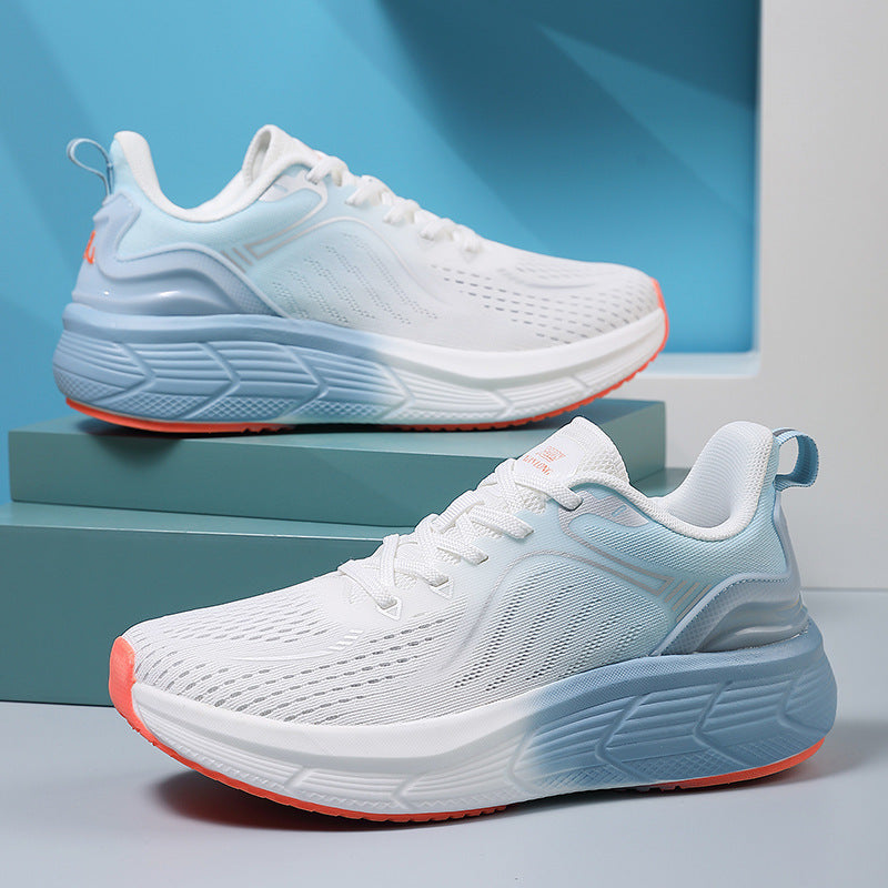 Scarpe da corsa per coppie, da donna, traspiranti, ammortizzanti, primavera ed estate, leggere, in mesh, superficie sneaker