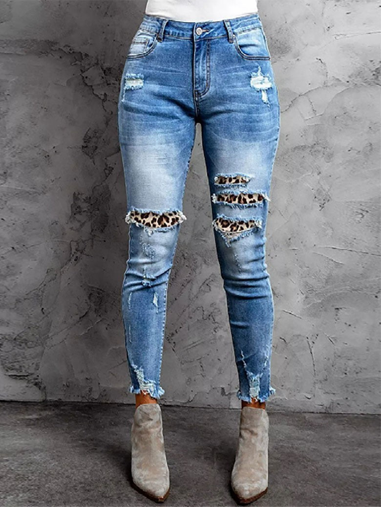 Burrs Tassels Denim-Hose für Damen