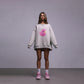 Maglione semplice con stampa a papera per donna