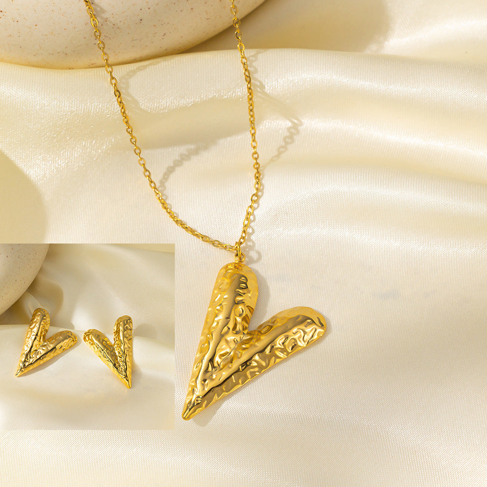 Collana in acciaio inossidabile Orecchini Gioielli da donna Completo